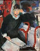 Rik Wouters Zittende vrouw bij het venster oil on canvas